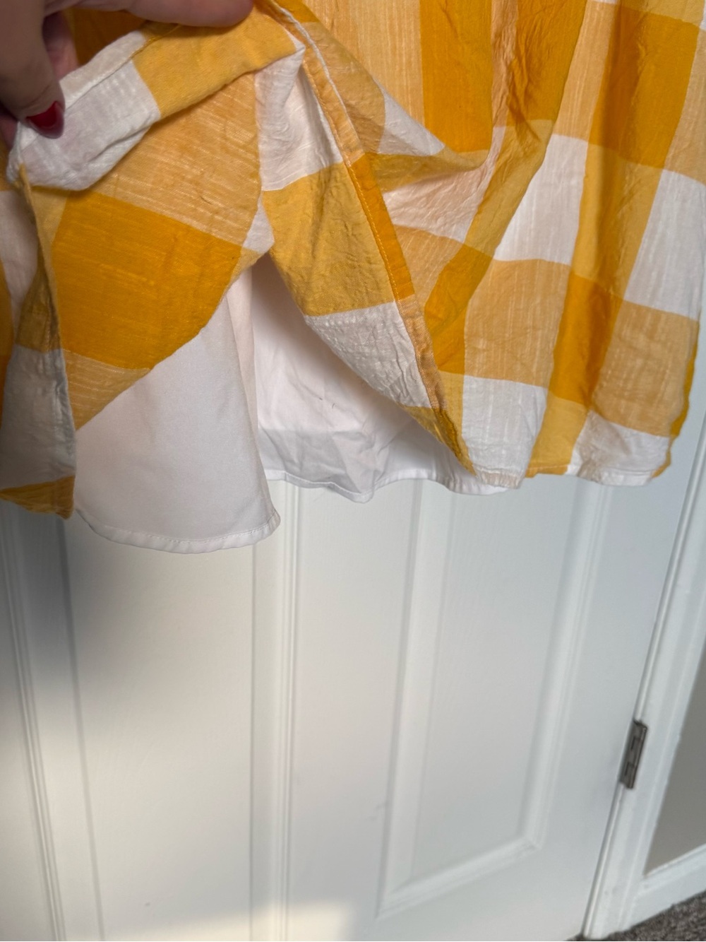 Old Navy Yellow Gingham Midi Sundress - Picture 4 of 7